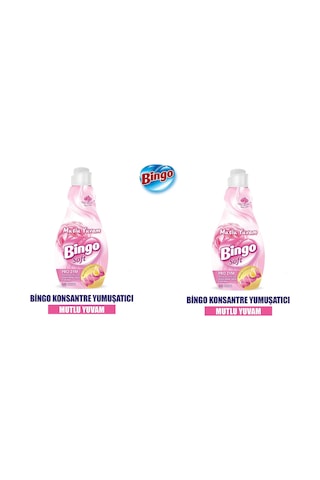 Bingo Soft Konsantre Çamaşır Yumuşatıcısı Mutlu Yuvam 2 x 1440 ML