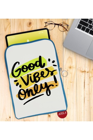 Bk Gift Good Vibes Only Tasarımlı Taşınabilir Koruyucu Tablet Kıl