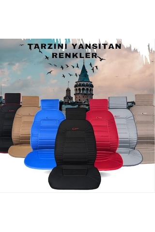 Space Oto Koltuk Minderi, Volkswagen Araçlarla Uyumlu 2'li Set Özel Tasarım Minder Premium 001