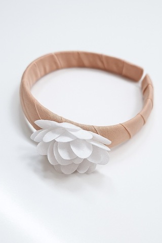 Saç Aksesuarlı Çiçekli Kız Çocuk Elbise SOMON