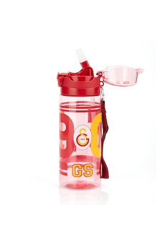 Galatasaray Lisanslı 500ml Kilitli Kapaklı Kırmızı Su Matarası - Orijinal Gs Taraftar Suluk Sarı - Kırmızı