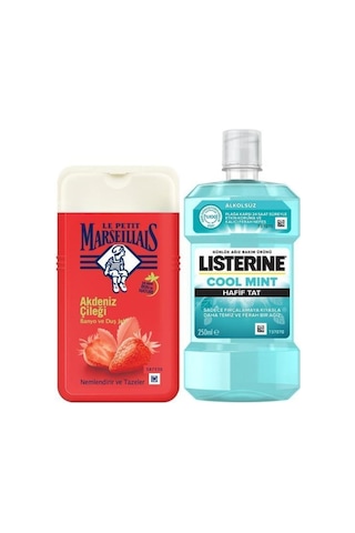 Listerine Coolmint Hafif Tat Ağız Bakım Suyu 250 ML + Lpm Akdeniz Çileği Duş Jeli 2 x 250 ML