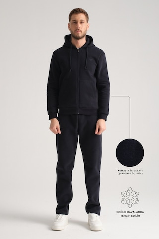 Shooter Sportswear Shooter Erkek Kışlık Eşofman Takımı Luxe Regular Kapüşonlu Lacivert