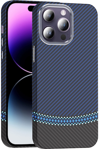 Nihcase Apple Uyumlu iPhone 14 Pro Max Kılıf M-safe Karbon Fiber Tasarım Gross Kapak