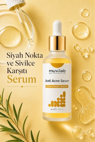 Akne Ve Siyah Nokta Karşıtı Serum Yağlı Ve Karma Ciltler İçin Leke Karşıtı Komedon Temizleyici
