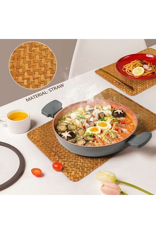 Ulzyvf X Turuncu Paket, Örtüsü, Masa Kahverengi İnç, İnç El Dokuması Doğal Denizotu 4'lü 17 12 - Pf Kahverengi - Turuncu