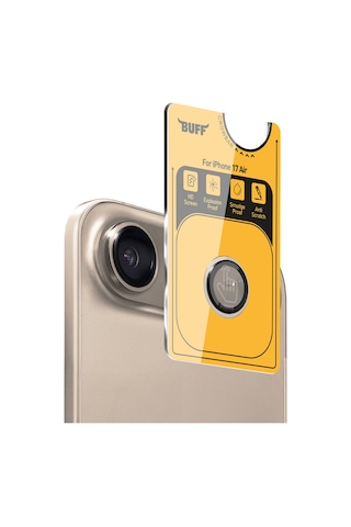 Buff Apple Uyumlu iPhone 17 Air Metal Kamera Lens Koruyucu Gold Altın