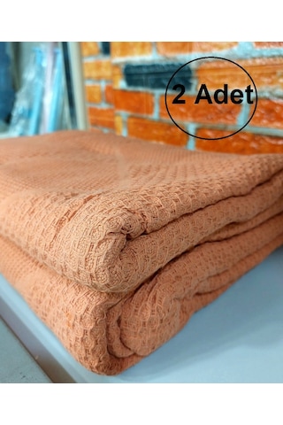 2 Adet Şaheser %100pamuk Çift Kiş. Pike240x220 Tek Pike -portakal Turuncu