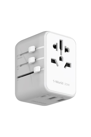 Momax UA11W 1 World 20 W 3 Port + AC Şarj Adaptörü Beyaz