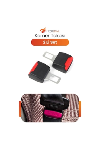 Emniyet Kemeri Yükseltme Aparatı 2 Li Set Universal Metal Uç