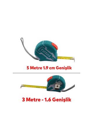 Ölçü Ve Maket Bıçağı Seti Şerit Metre Halı Kesme Maket Bıçağı Yedek Bıçak 10'lu Total Tos23037e