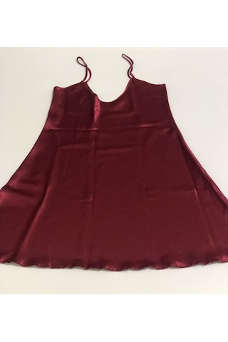 Moongirl 5099 Kadın Fantazi Saten Gecelik Bordo-Bordo-L