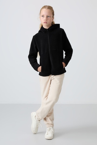 Standart Fit Kapüşonlu 2li Paket Siyah-ekru Kız Çocuk Sweatshirt - 75152 Siyah - Beyaz