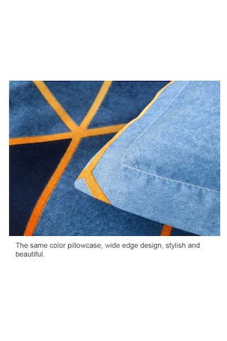 Eskitme Motif Çift Kişilik Nevresim Takımı Pamuk Saten 240 260 Cm Altın Sarısı