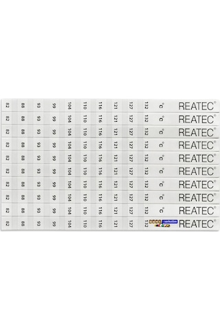 Reatec Sıcaklık Ölçüm Etiketi Isı Ölçer Ölçüm Aralığı 82 C - 132 C 10adet