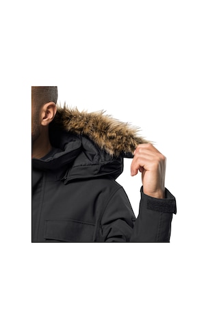 Jack Wolfskin Glacier Canyon Erkek Su Geçirmez Parka Siyah