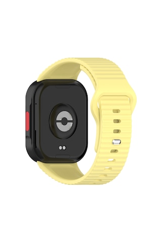 Redmi Watch 6 Silikon Kordon Tırtıklı Suya Dayanıklı Tasarım Sarı