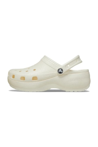 Crocs Classic Platform Glitter Clogw Kadın Terlik 207241 Krem