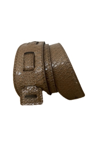 Rubber Cocoa Croco Destekli Suni Deri Gitar Askısı
