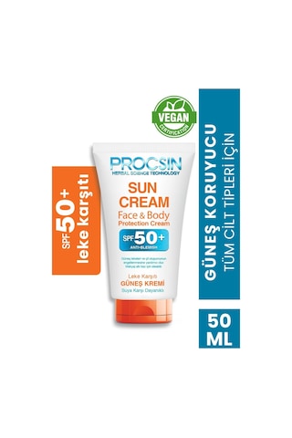 Procsin Koyu Leke Karşıtı Yüksek Uv Korumalı Güneş Kremi SPF 50+ 50 ML