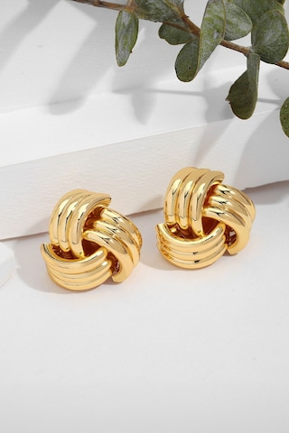 Chavin Gold Bijuteri Retro Tarz Bayan Küpe Ev21sr Gold