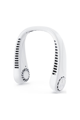 Qingmipy Beyaz Boya 5 Seviye Hızlı Usb Şarjlı Boyun Fanı - 3-6 Saat Kullanim Süresi, Abs+silikon Malzeme, Mini Taşınabilir Soğutucu Beyaz