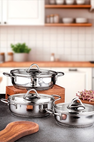 Artemis - 6 Parça Paslanmaz Çelik Sahan Seti 16-18