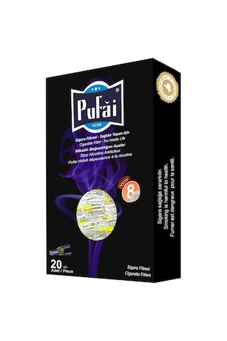 Pufai Katran Süzen Filtreli Ağızlık 8 MM 20'li x 10 Paket