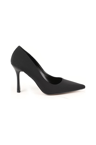 Libero L085.k1001 Klasik Sivri Burun Nubuk Kadın Stiletto Siyah