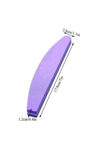 Koodmax Aşınmaya Dayanıklı Kumlu Çift Taraflı Tırnak Törpüsü Yarım Ay 100/180 Mor 5'li