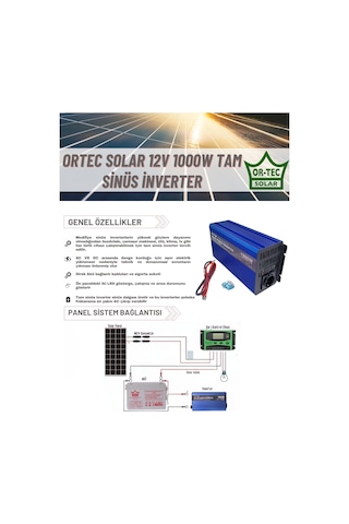 Ortec Ort1000 12v 1000w Tam Sinüs Inverter