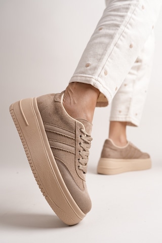 Bahrina Kadın Kalın Tabanlı Sneaker Vizon Bahrina Kadın Kalın Tabanlı Sneaker Vizon