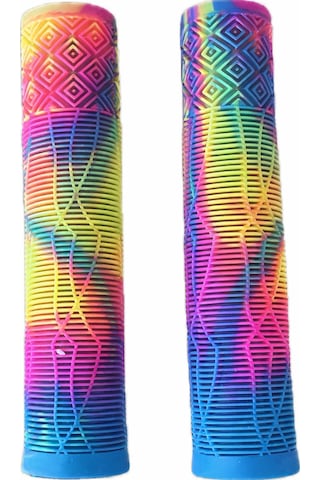 165 Mm Bisiklet Silikon Ergonomik Yumuşak Elcik Bmx, Scooter, Dağ Bisikleti Uyumlu Elcik Gökkuşağı