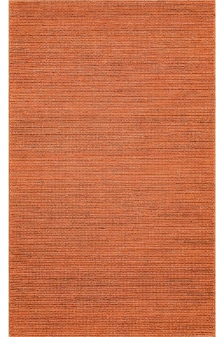 Fine Choti Rust Terra Flatweave El Dokuma Naturel Jüt Hasır Halı