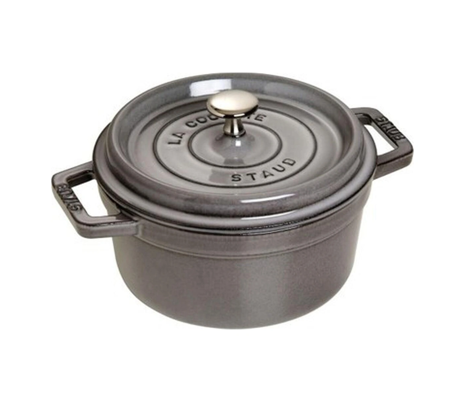 Staub La Cocotte Döküm Tencere Grafit Gri 20 Cm 2.2 L Yuvarlak-405093040 Bakır - Siyah