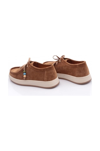 Dgn 26023 Kadin Oxford Ayakkabi Camel Süet