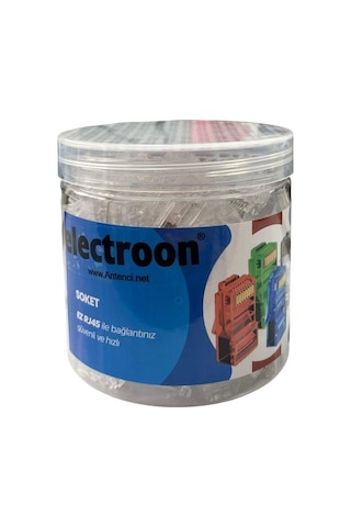 Electroon Şeffaf Cat6 Ezrj45 Açık Uçlu Soket 8p/8c - 100adet