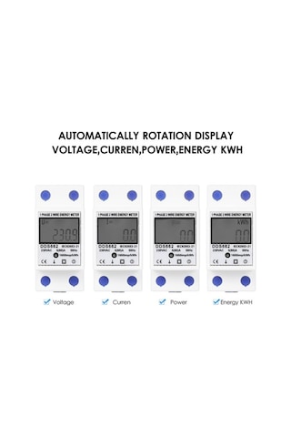 Pazly 230v Tek Fazlı Dijital Elektrik Sayacı Dds662 - Yüksek Hassasiyetli Enerji Ölçüm Cihazı
