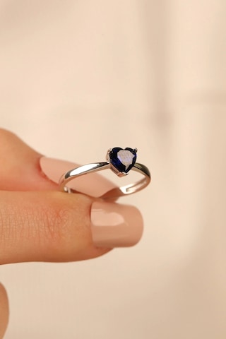 Çgkmücevherat Mavi Kalp Taşlı Altın Yüzük Klpyzk001 Gold