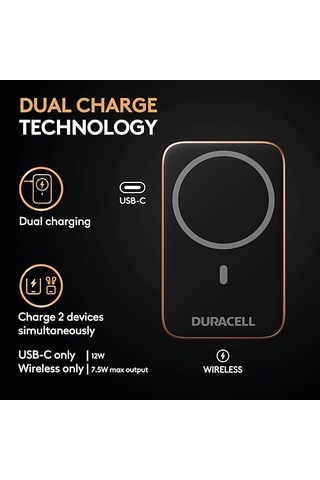 Manyetik Powerbank 5000 Mah Magsafe Uyumlu Kablosuz Şarj Cihazı 7,5 W, 12 W Usb-c Hızlı Şarj, İphone 12 13 14 1