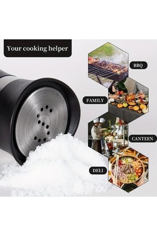 Besthome1 Altın Doldurulabilir Tuz Biberlik Seti Paslanmaz Çelik 2 Adet Şişe Ev Restoran Piknik Aksesuarları Gümüş