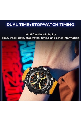 Novahub Sanda Erkekler Elektronik Saat Doğa Sporları Aydınlık Saat Kraliyet Mavisi Çok Renkli Çok Renkli