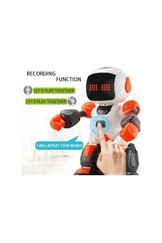 Uzaktan Kumandalı Işıklı Sesli Ses Kaydı Yapan Yürüyen Robot