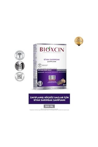 Siyah Sarımsak Şampuanı 300 Ml Dökülmeye Karşı Güçlendirici Hipoalerjenik