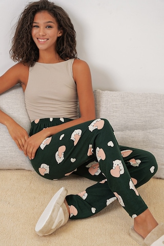 Bigdart 4323 Desenli Pijama Altı - Y. Zümrüt Yeşili