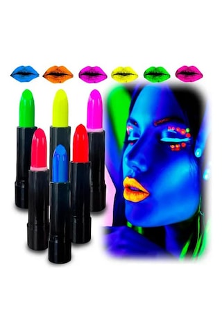 Glowpaint 6 Lı Neon Boya Uv Işıkta Parlayan Makyaj Seti 5673 "