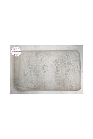 2'li Banyo Paspas Seti Banyo Paspas Takımı Banyo Halısı 60x100 50x60cm Açık Gri