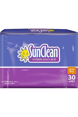 Sunclean Yetişkin Hasta Bezi Medium Orta (30'Lu) Bel Bantlı