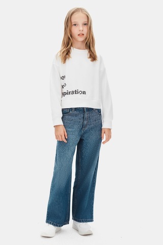 Xo Kids Kız Çocuk Sweatşirt 8-14 Yaş 39326 Ekru
