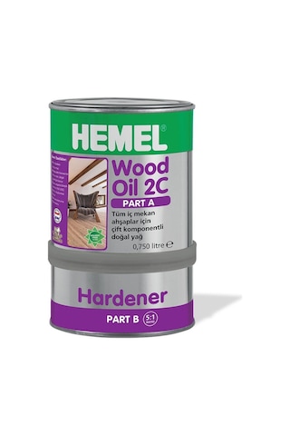 Hemel Wood Oil 2C Ahşaplar İçin Çift Komponentli Yağ 300 ML